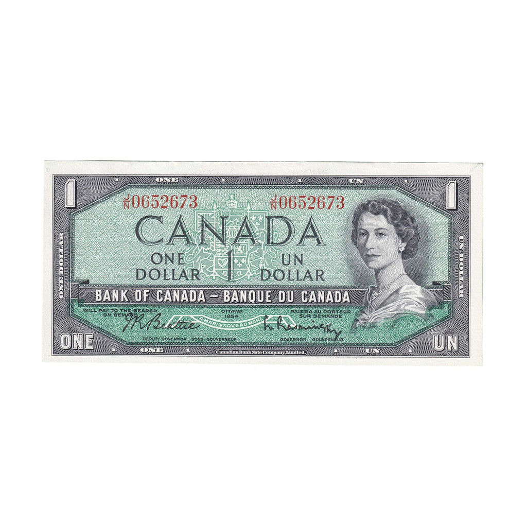 BC-37b 1954 Canada $1 Beattie-Rasminsky, J/N, Uncirculated (MS60)