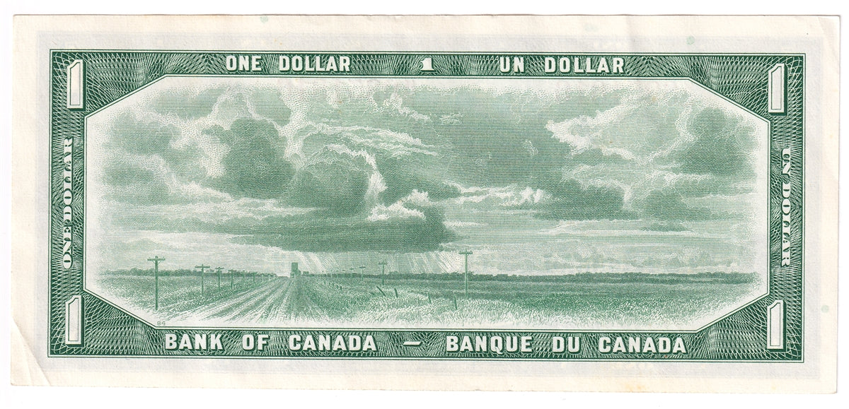 BC-37b 1954 Canada $1 Beattie-Rasminsky, K/N, Almost Uncirculated (AU50)