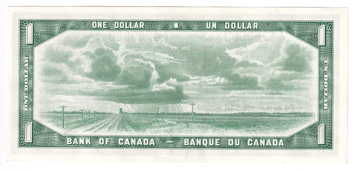 BC-37b 1954 Canada $1 Beattie-Rasminsky, L/N, AU-UNC (AU55)