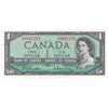 BC-37b 1954 Canada $1 Beattie-Rasminsky, Z/N, AU-UNC (AU55)