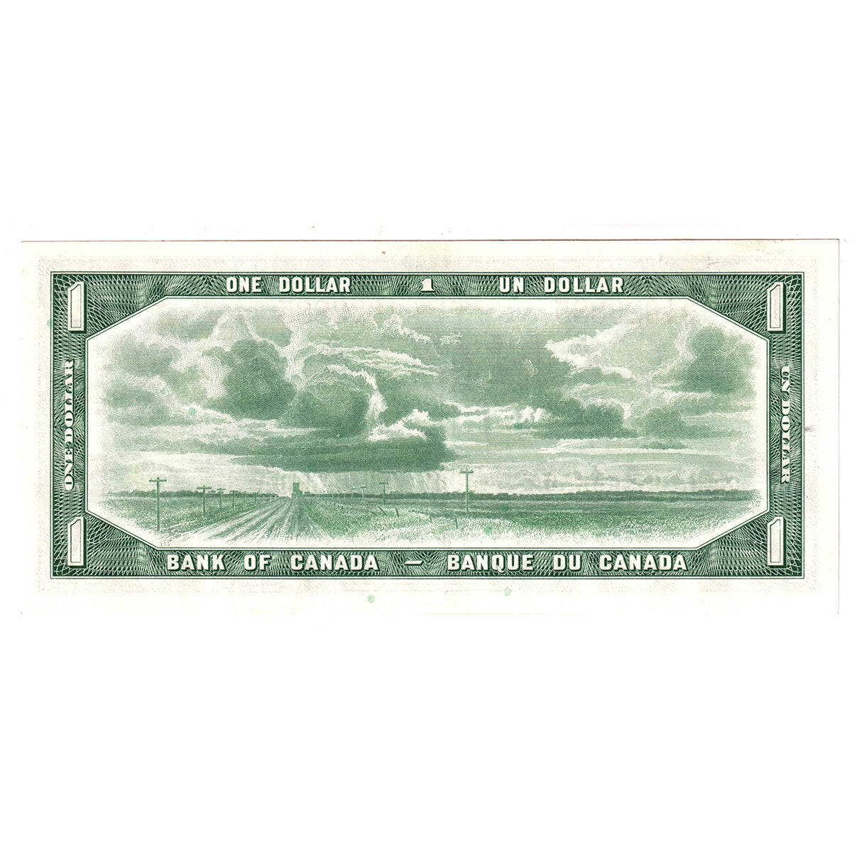 BC-37b 1954 Canada $1 Beattie-Rasminsky, G/O, Almost Uncirculated (AU50)