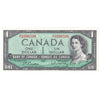 BC-37b 1954 Canada $1 Beattie-Rasminsky, H/Y, Almost Uncirculated (AU50)
