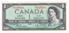 BC-37b 1954 Canada $1 Beattie-Rasminsky, M/Y, Almost Uncirculated (AU50)