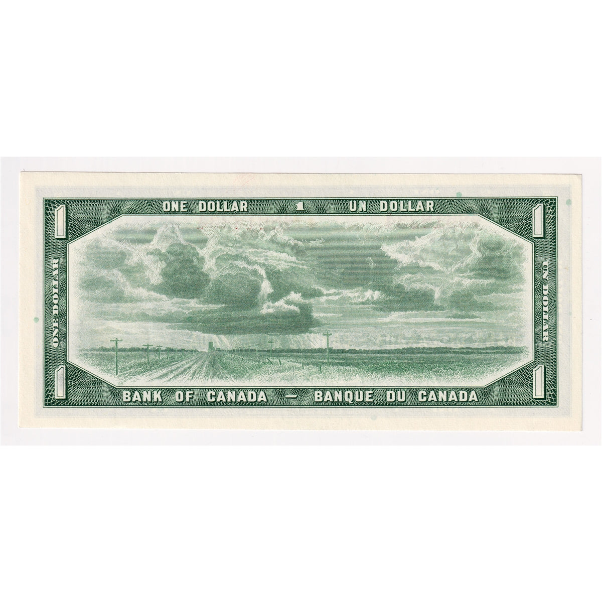 BC-37b 1954 Canada $1 Beattie-Rasminsky, R/Y, AU-UNC (AU55)