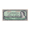 BC-37b-i 1954 Canada $1 Beattie-Rasminsky, L/M, AU-UNC (AU55)