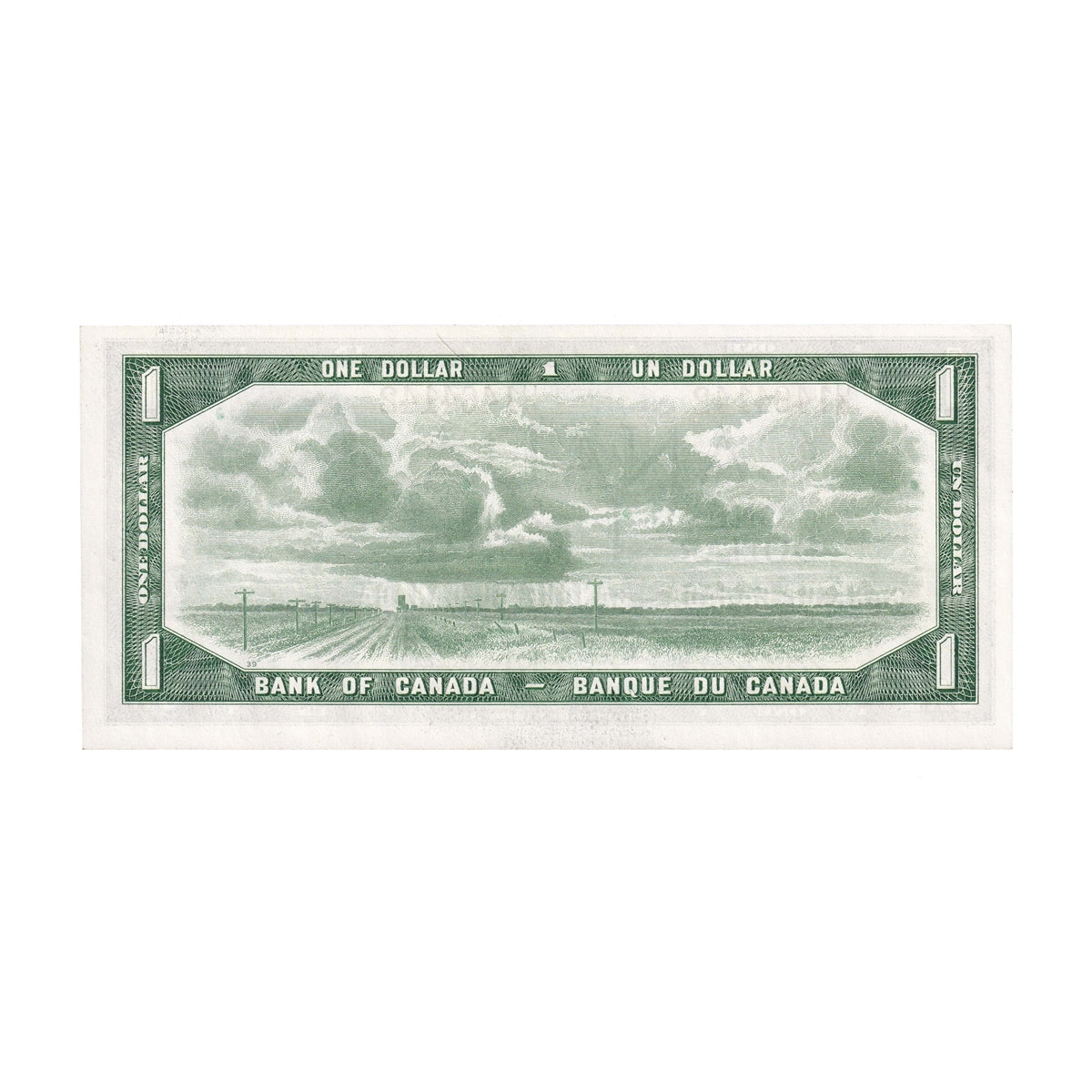BC-37b-i 1954 Canada $1 Beattie-Rasminsky, U/M, Uncirculated (MS60)