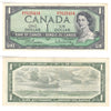 BC-37b-i 1954 Canada $1 Beattie-Rasminsky, M/P, Uncirculated (MS60)