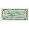 BC-37b-i 1954 Canada $1 Beattie-Rasminsky, S/Z, Almost Uncirculated (AU50)
