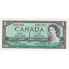 BC-37b-i 1954 Canada $1 Beattie-Rasminsky, V/Z, CUNC