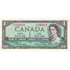 BC-37b-i 1954 Canada $1 Beattie-Rasminsky, Z/Z, Almost Uncirculated (AU50)
