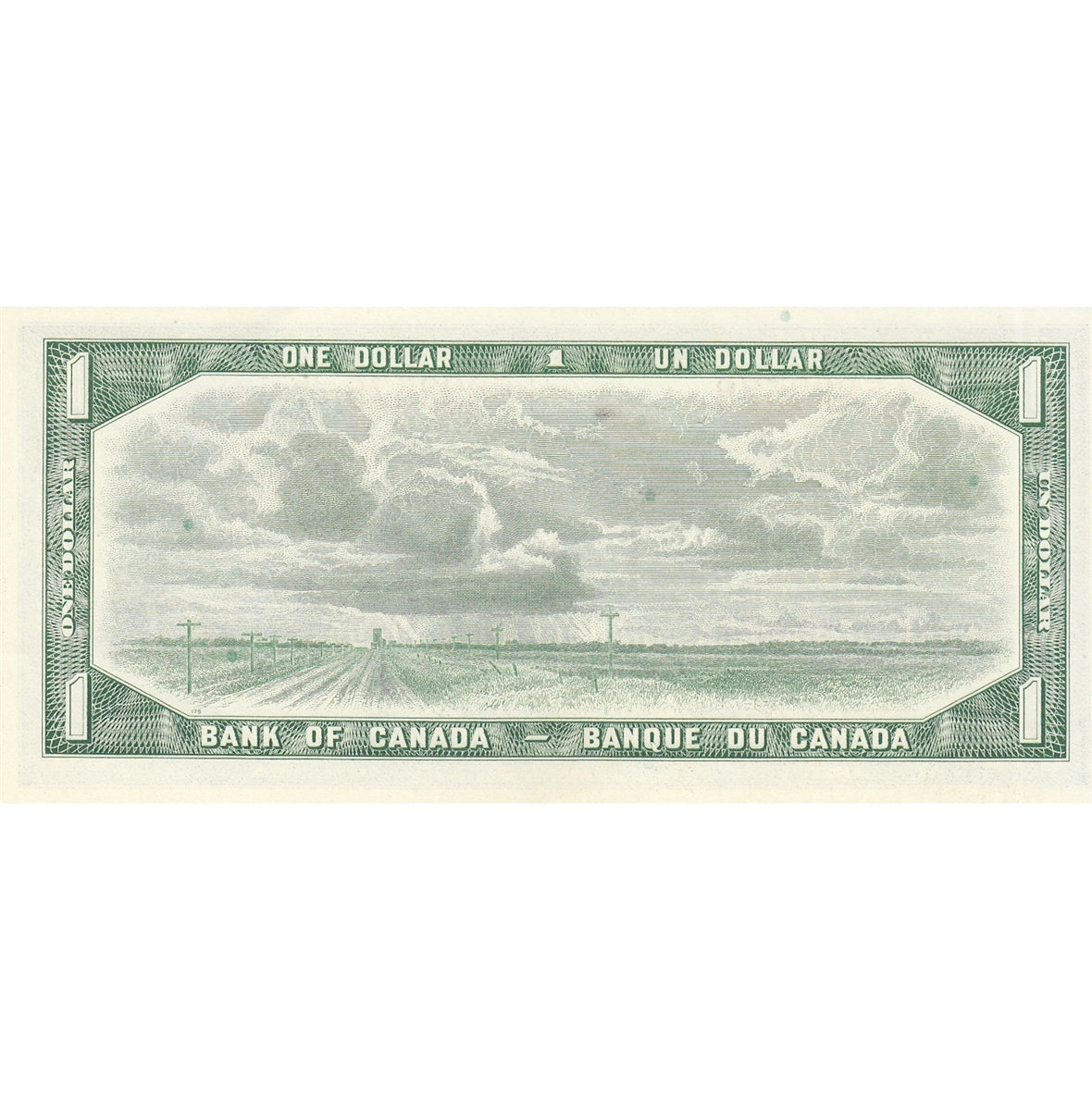 BC-37b-i 1954 Canada $1 Beattie-Rasminsky, F/F, Choice Uncirculated (CUNC63)