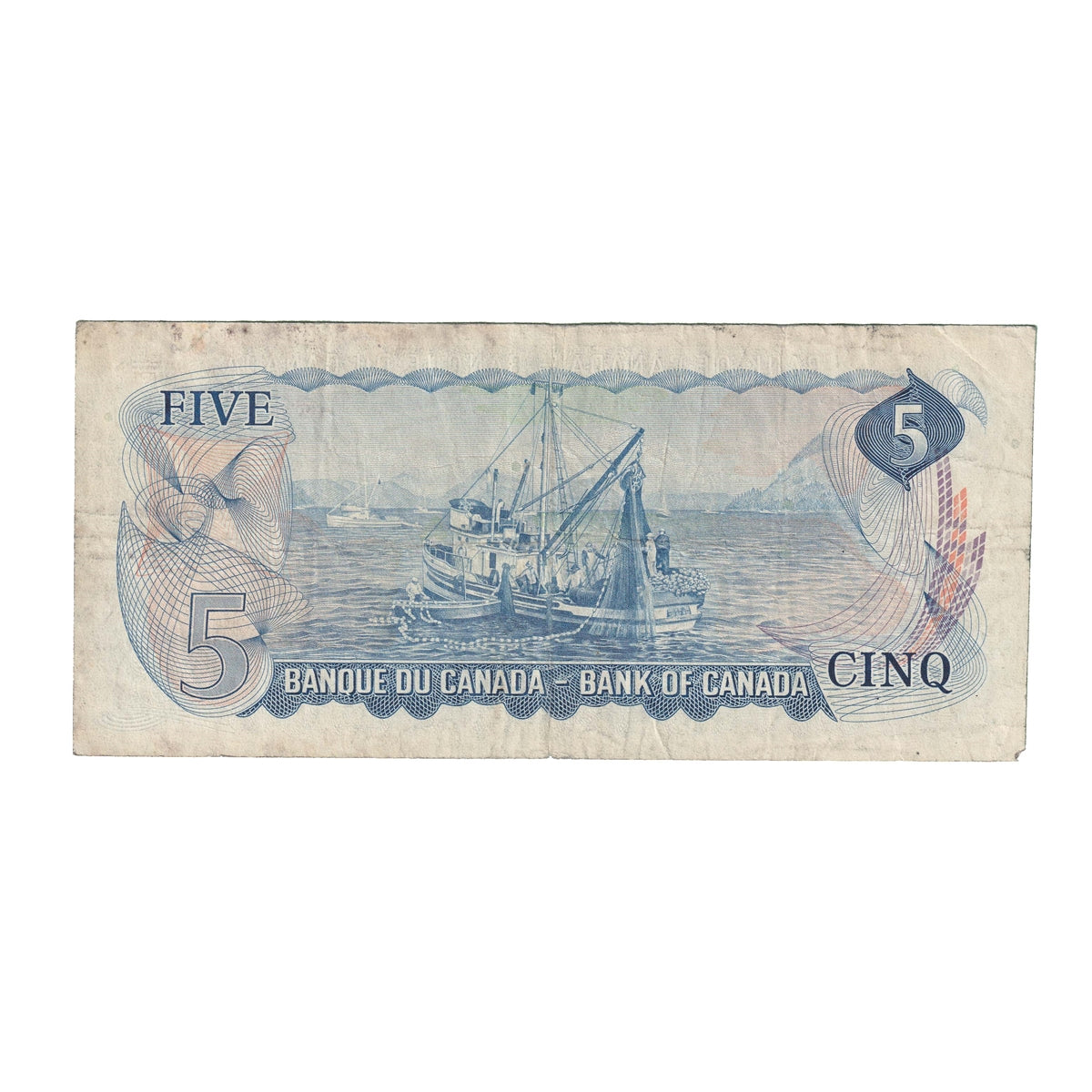 BC-48aA 1972 Canada $5 Bouey-Rasminsky, *CA Below 3.28M, F-VF (F15)