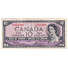 BC-32b 1954 Canada $10 Beattie-Coyne, Devil's Face, J/D, Fine (F12)