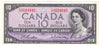 BC-40b 1954 Canada $10 Beattie-Rasminsky, T/V, EF
