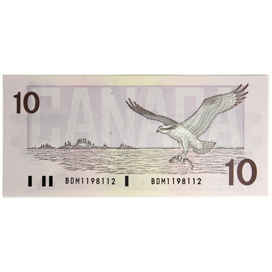 BC-57b 1989 Canada $10 Bonin-Thiessen, BDM, AU