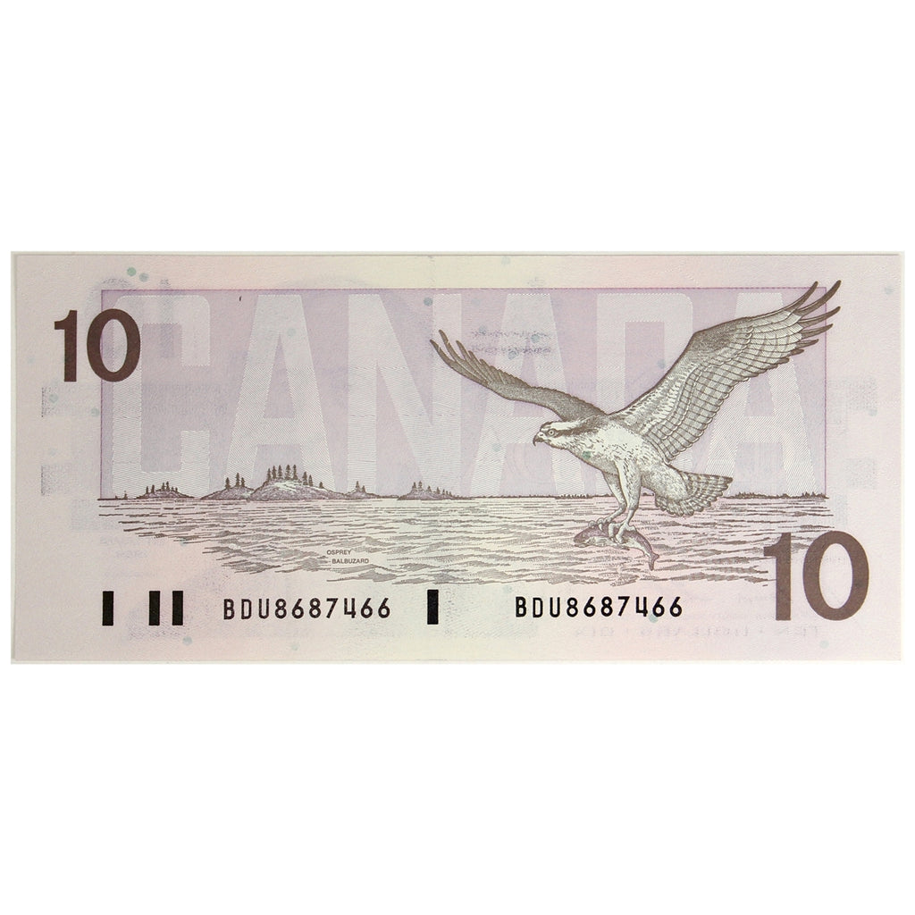 BC-57b 1989 Canada $10 Bonin-Thiessen, BDU, Uncirculated (MS60)