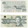 BC-58aA-ii 1991 Canada $20 Thiessen-Crow, AIX without Serifs, AU