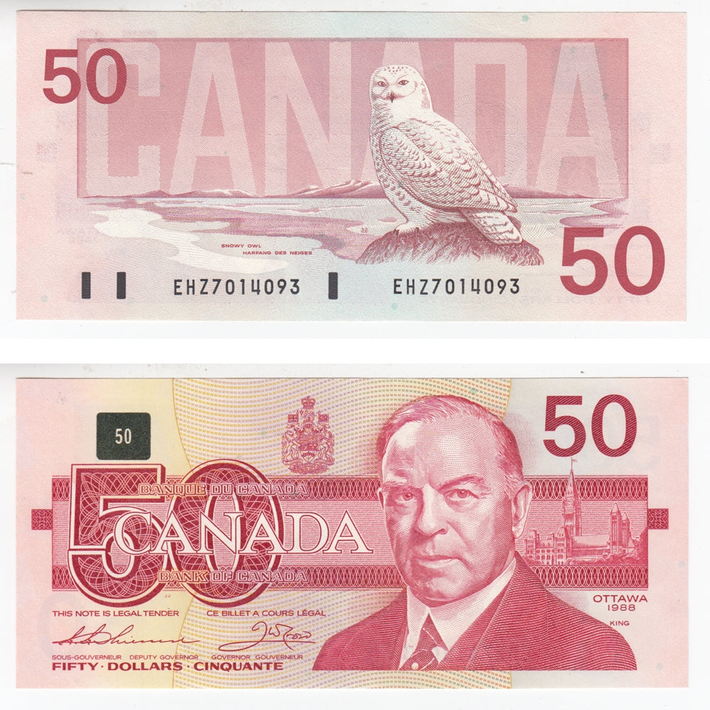 BC-59a 1988 Canada $50 Thiessen-Crow, EHZ, Uncirculated (MS60)