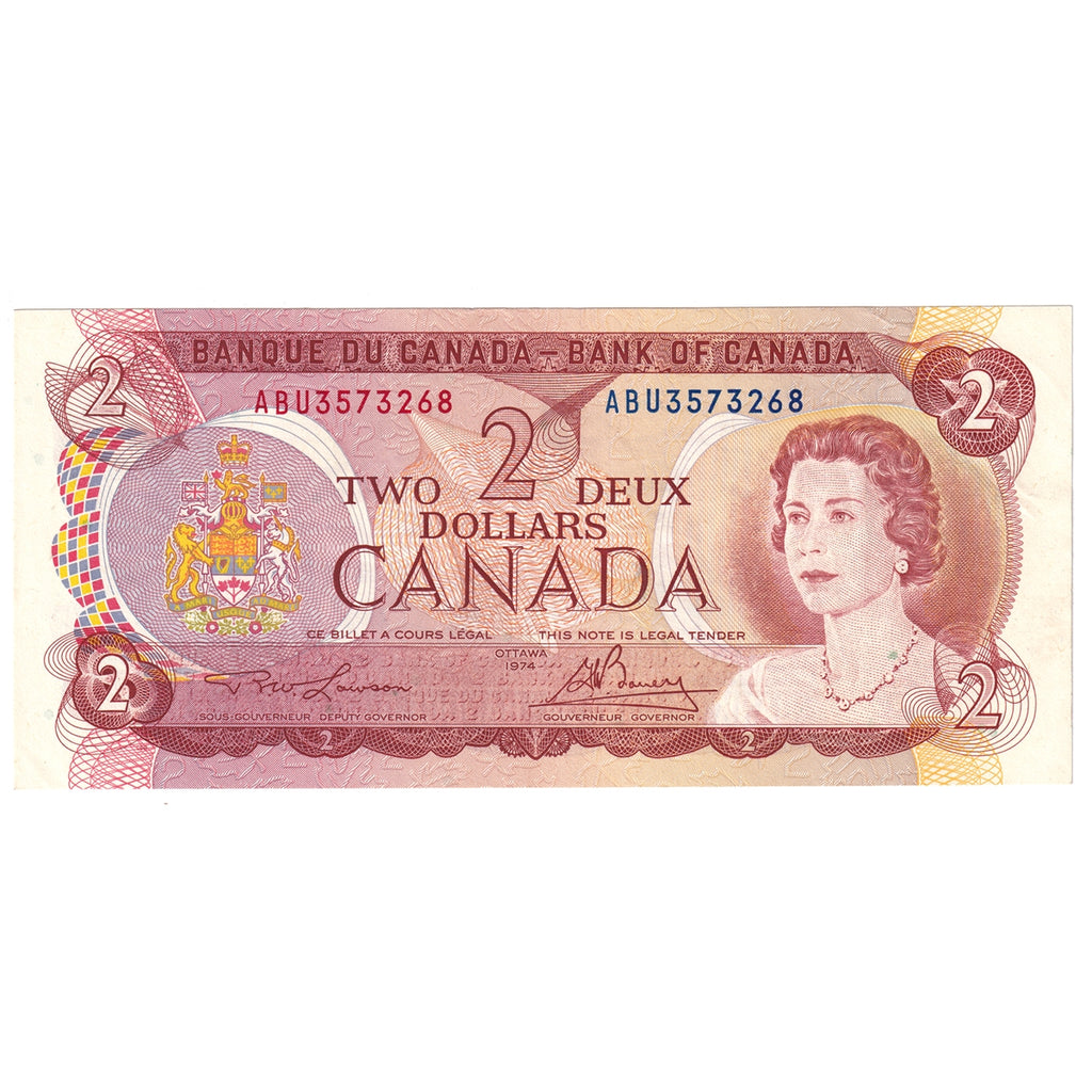 BC-47a-i 1974 Canada $2 Lawson-Bouey, ABZ, CUNC