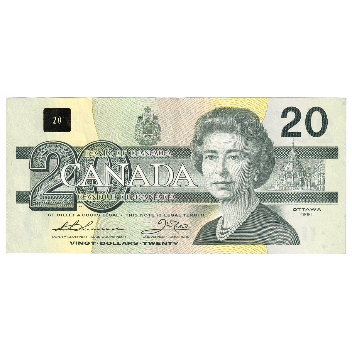 BC-58a 1991 Canada $20 Thiessen-Crow, ESE, CIRC