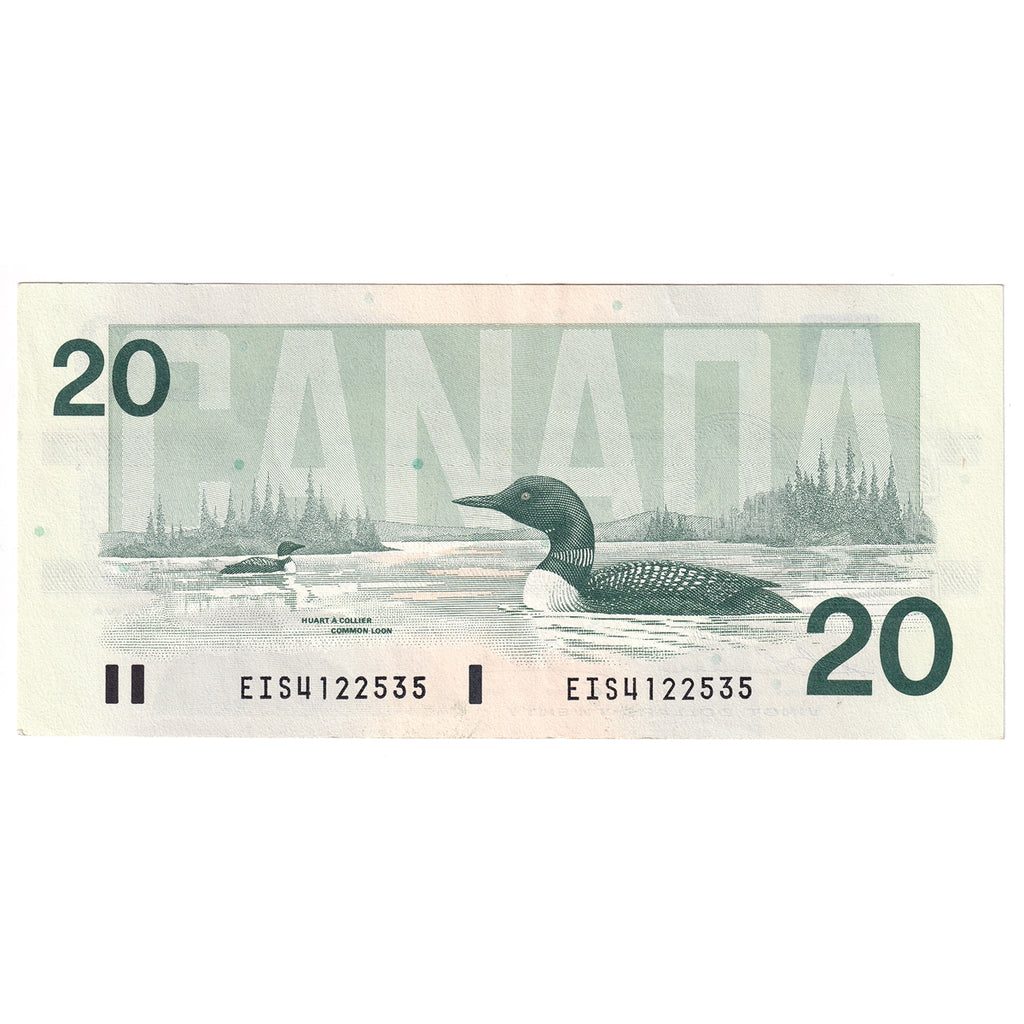 BC-58a-i 1991 Canada $20 Thiessen-Crow, EIS, Almost Uncirculated (AU50)