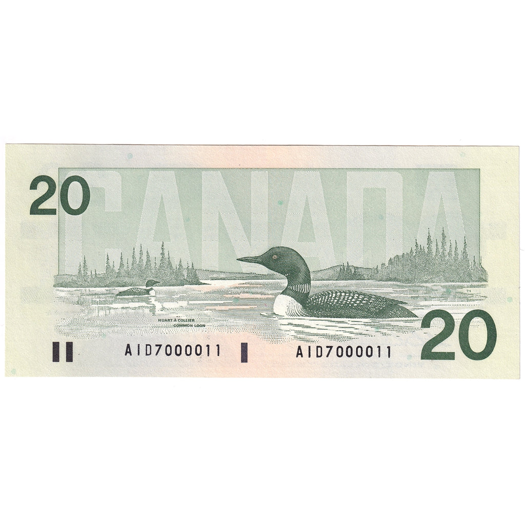 BC-58a-ii 1991 Canada $20 Thiessen-Crow, AID, CIRC