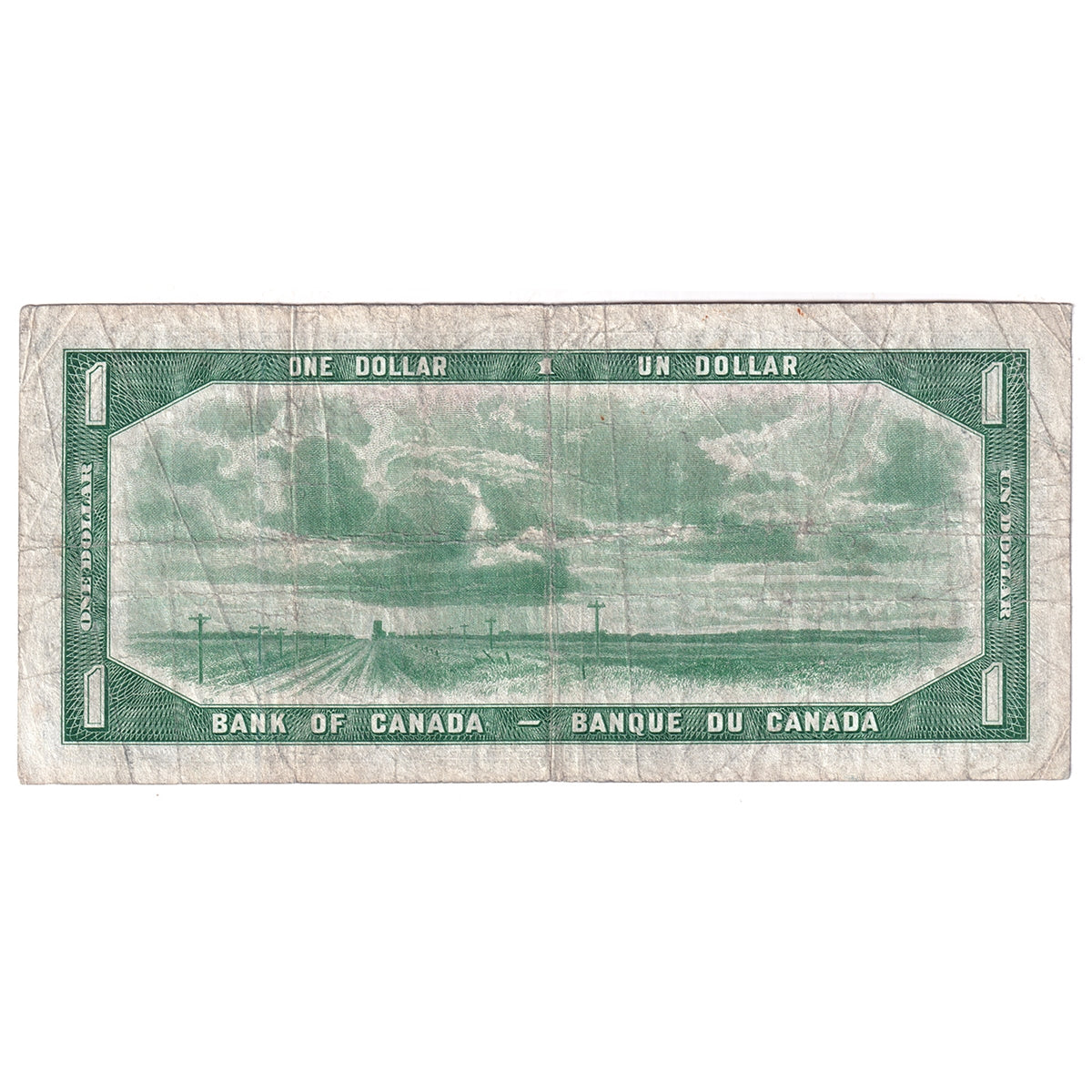 BC-29b 1954 Canada $1 Beattie-Coyne, Devil's Face, O/A, VG-F (VG10)