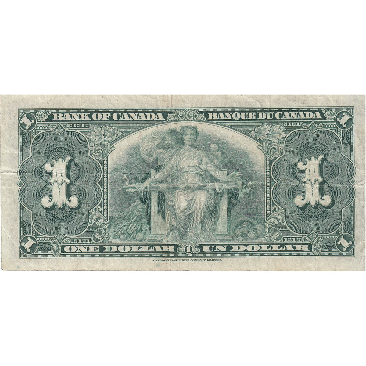 BC-21c 1937 Canada $1 Gordon-Towers, M/L, F-VF