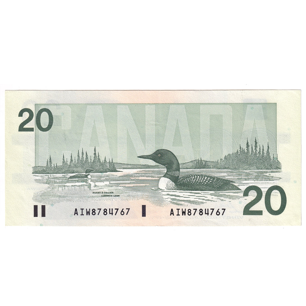 BC-58b-i 1991 Canada $20 Bonin-Thiessen, AIW, AU