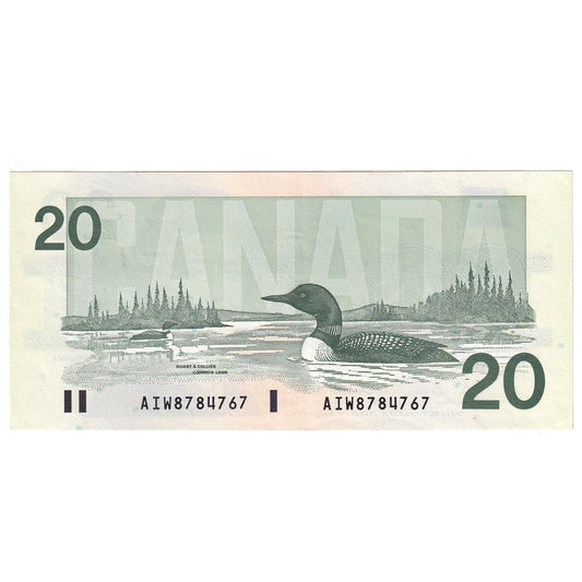 BC-58b-i 1991 Canada $20 Bonin-Thiessen, AIW, AU