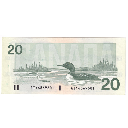 BC-58b-i 1991 Canada $20 Bonin-Thiessen, AIY, CIRC
