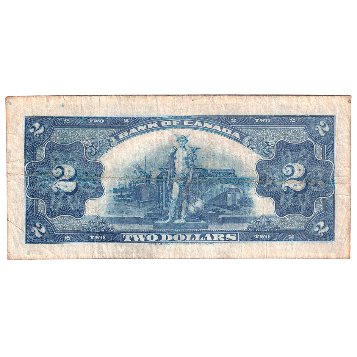 BC-3 1935 Canada $2 Osborne-Towers, English, Series A, F-VF (F15)