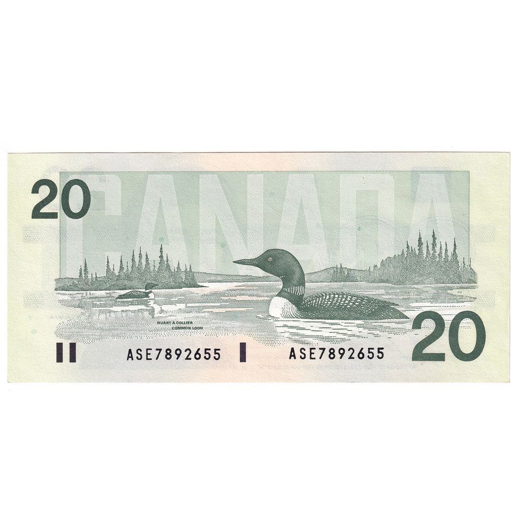 BC-58b-i 1991 Canada $20 Bonin-Thiessen, ASE, AU-UNC (AU55)