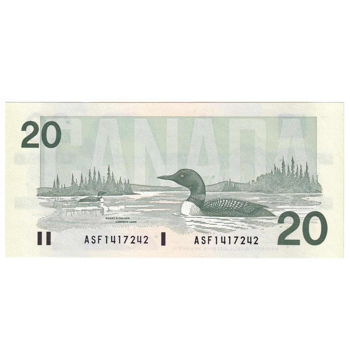 BC-58b-i 1991 Canada $20 Bonin-Thiessen, ASF, Uncirculated (MS60)