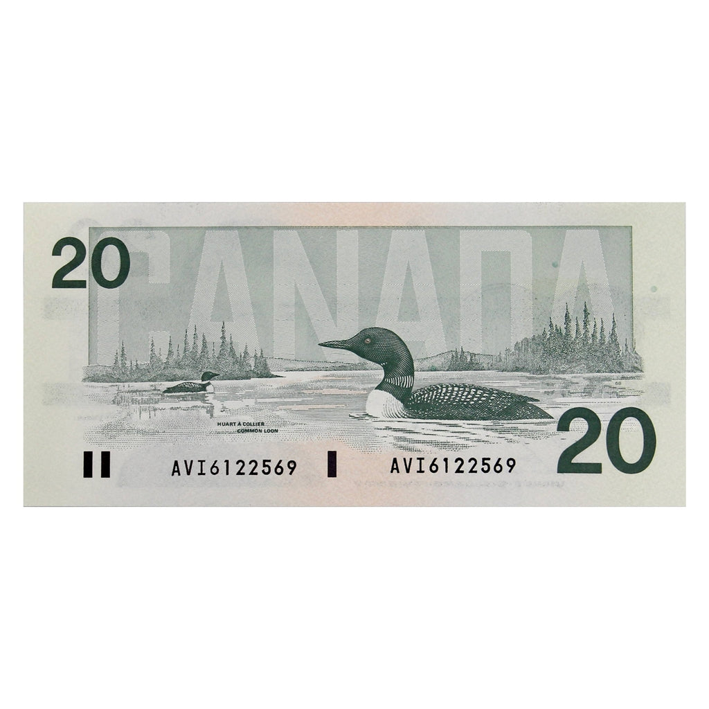 BC-58b-i 1991 Canada $20 Bonin-Thiessen, AVI, Uncirculated (MS60)