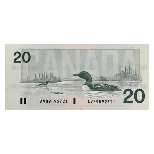 BC-58b-i 1991 Canada $20 Bonin-Thiessen, AVR, CIRC