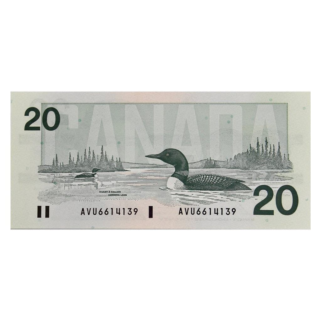 BC-58b-i 1991 Canada $20 Bonin-Thiessen, AVU, CUNC