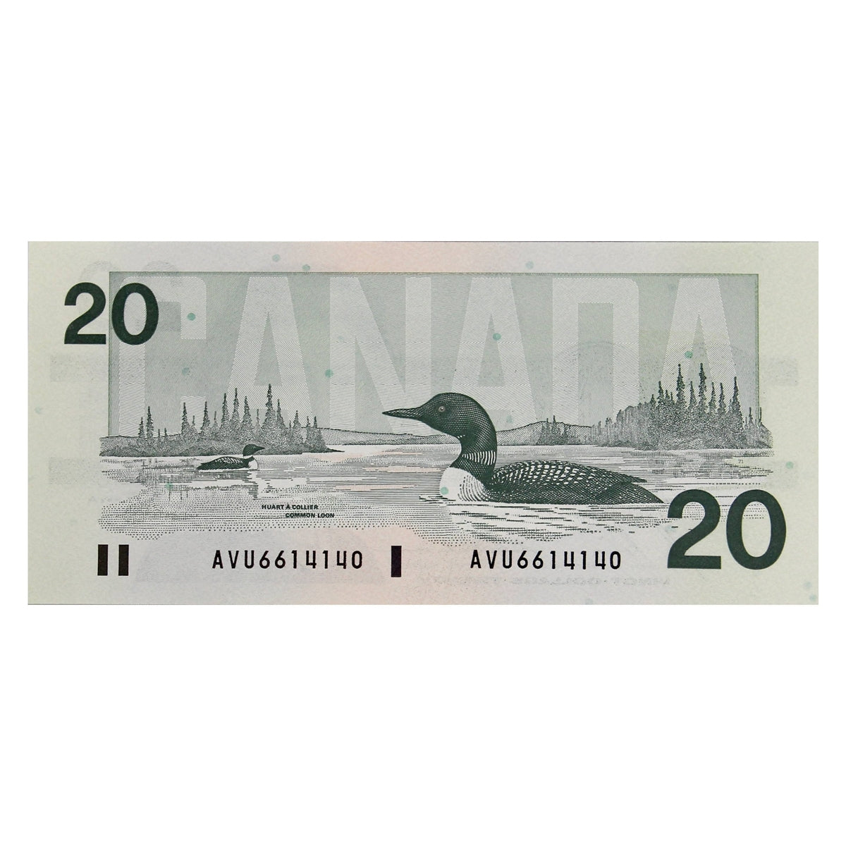 BC-58b-i 1991 Canada $20 Bonin-Thiessen, AVU, UNC