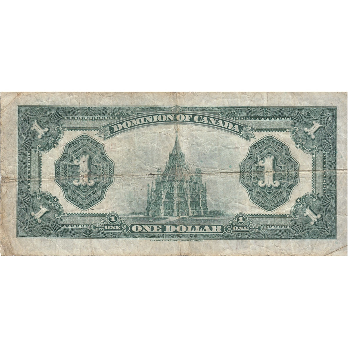 DC-25n 1923 Dominion $1 Campbell-Sellar, Black Seal 3, Very Good (VG8)