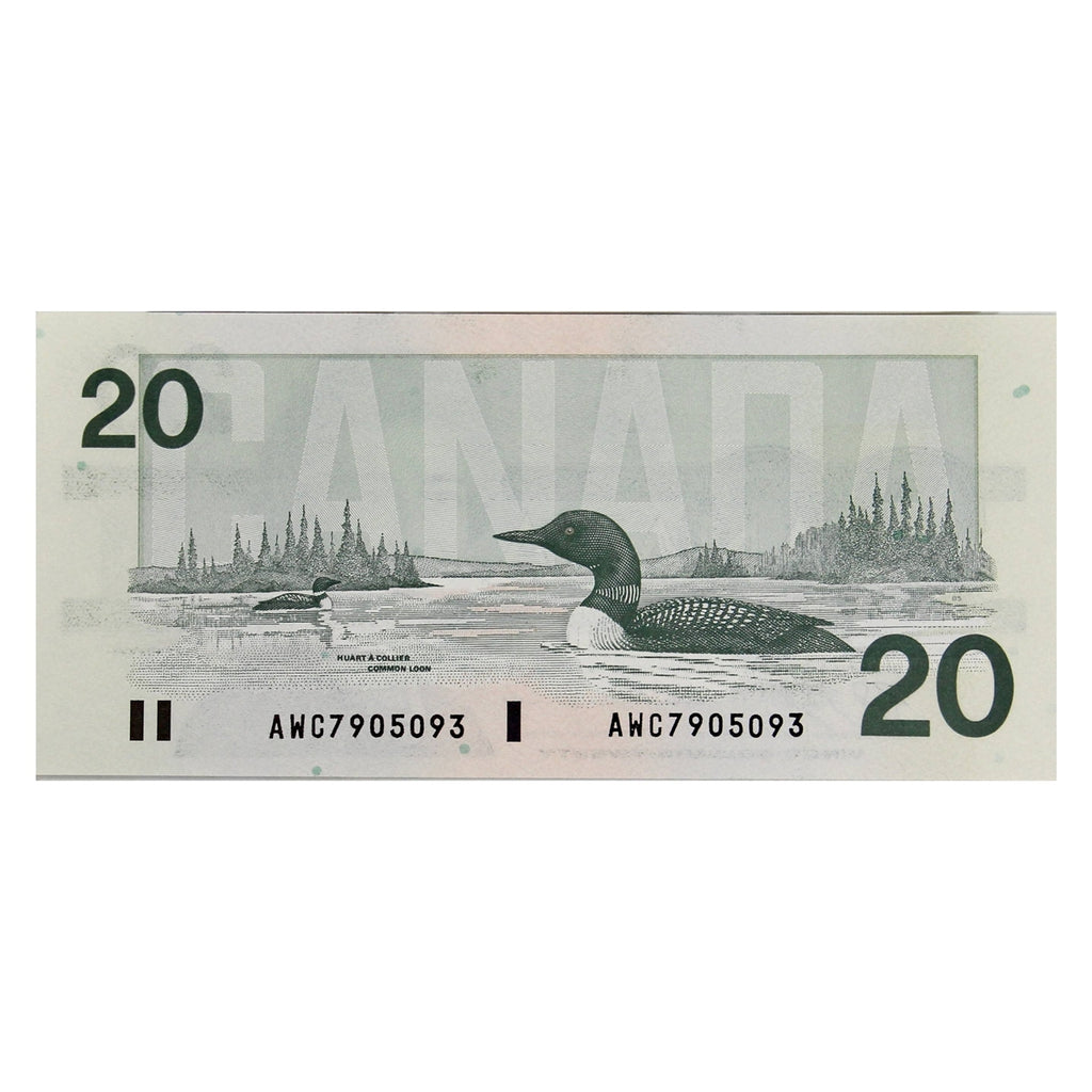 BC-58c 1991 Canada $20 Knight-Thiessen, AWC, AU-UNC (AU55)