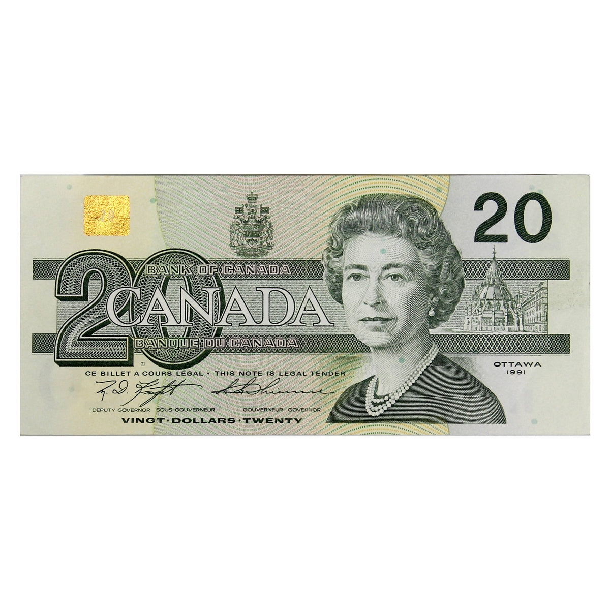 BC-58c 1991 Canada $20 Knight-Thiessen, AWC, CIRC