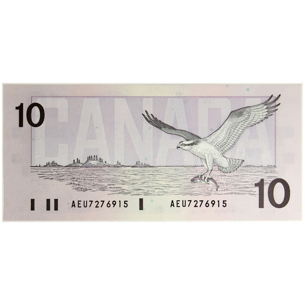 BC-57a 1989 Canada $10 Thiessen-Crow, AEU, Choice Uncirculated (CUNC63)
