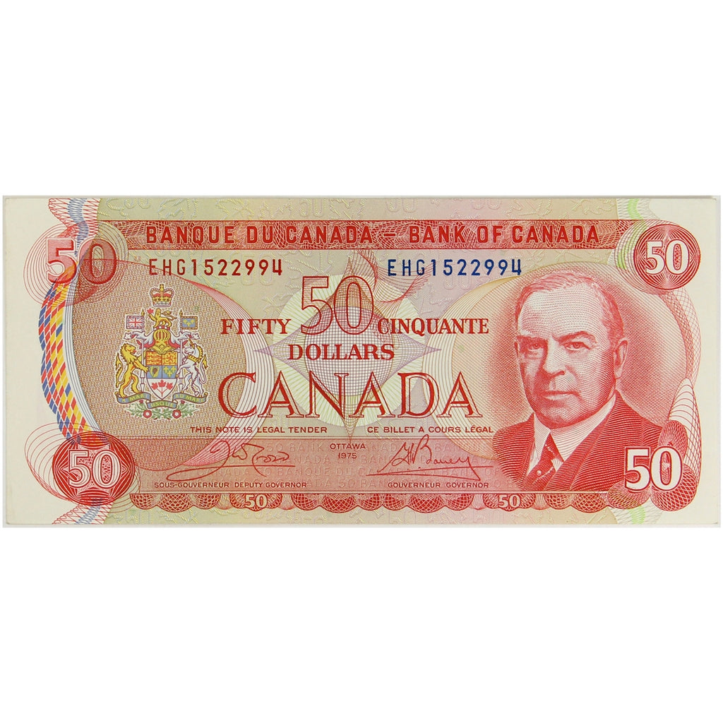 BC-51b 1975 Canada $50 Crow-Bouey, EHG, EF-AU (EF45)