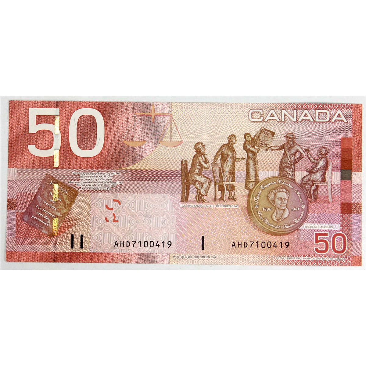 BC-65a 2004 Canada $50 Jenkins-Dodge, AHD, AU-UNC (AU55)
