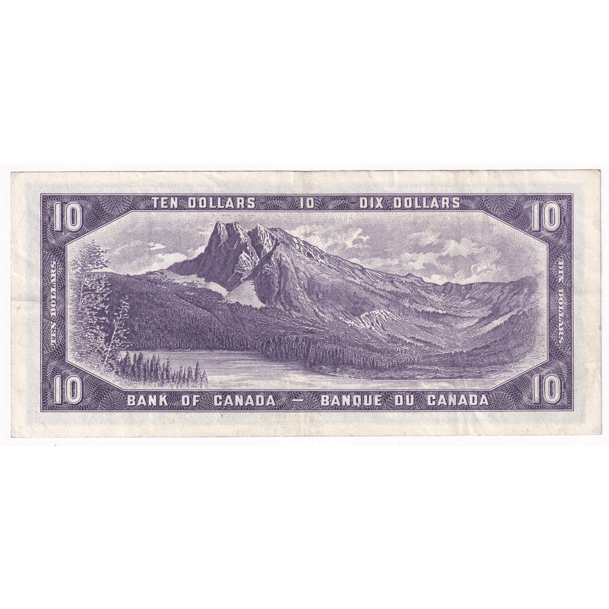 BC-40a 1954 Canada $10 Beattie-Coyne, C/T, VF-EF (VF30)