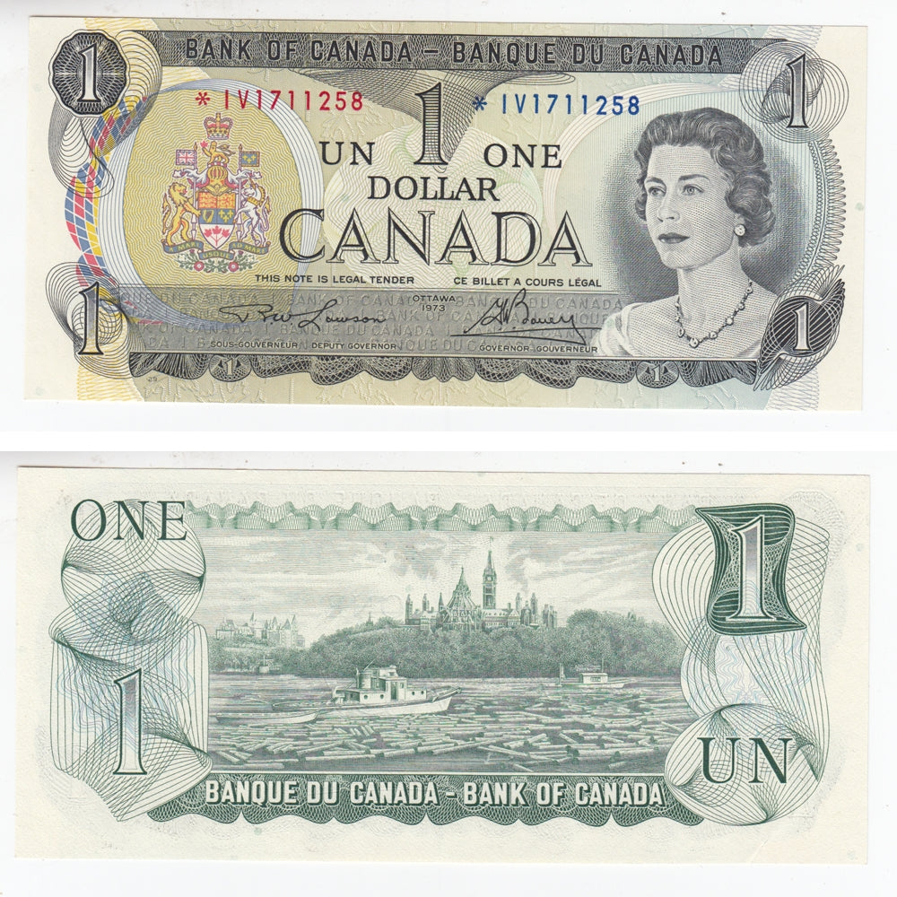 BC-46aA 1973 Canada $1 Lawson-Bouey, *IV, Choice Uncirculated (CUNC63)