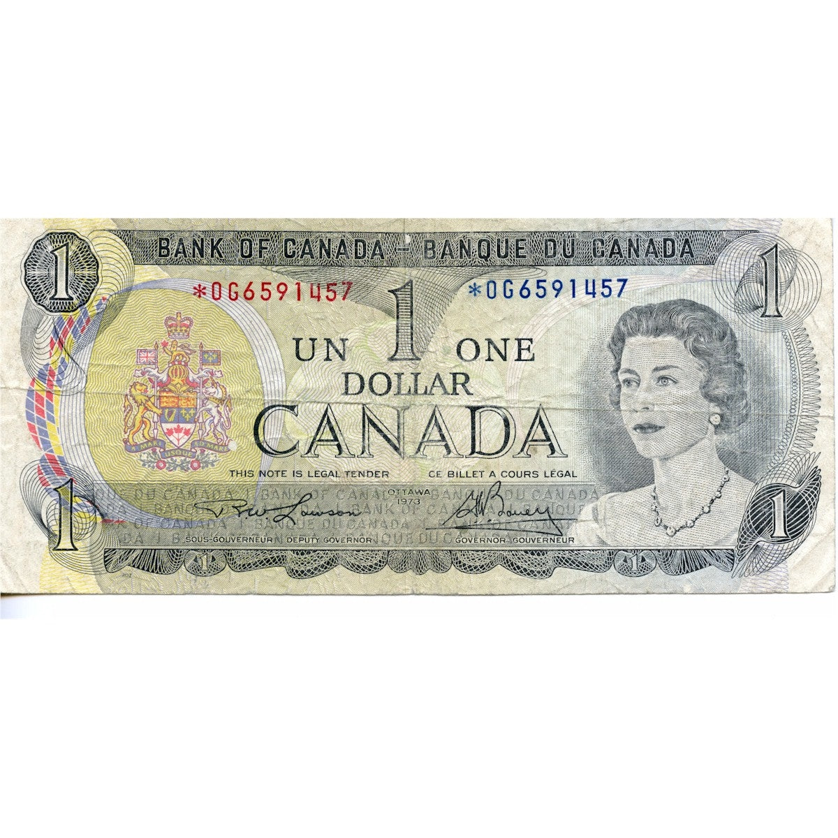 BC-46aA 1973 Canada $1 Lawson-Bouey, *OG, Fine (F12)