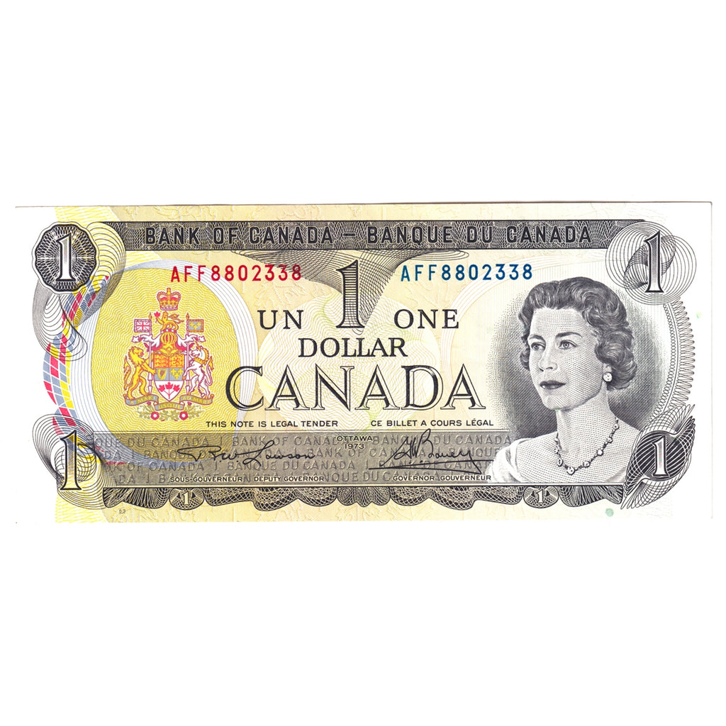 BC-46a-i 1973 Canada $1 Lawson-Bouey, AFF, Lithographed, Extra Fine (EF40)