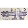 BC-57a 1989 Canada $10 Thiessen-Crow, AEY, Almost Uncirculated (AU50)