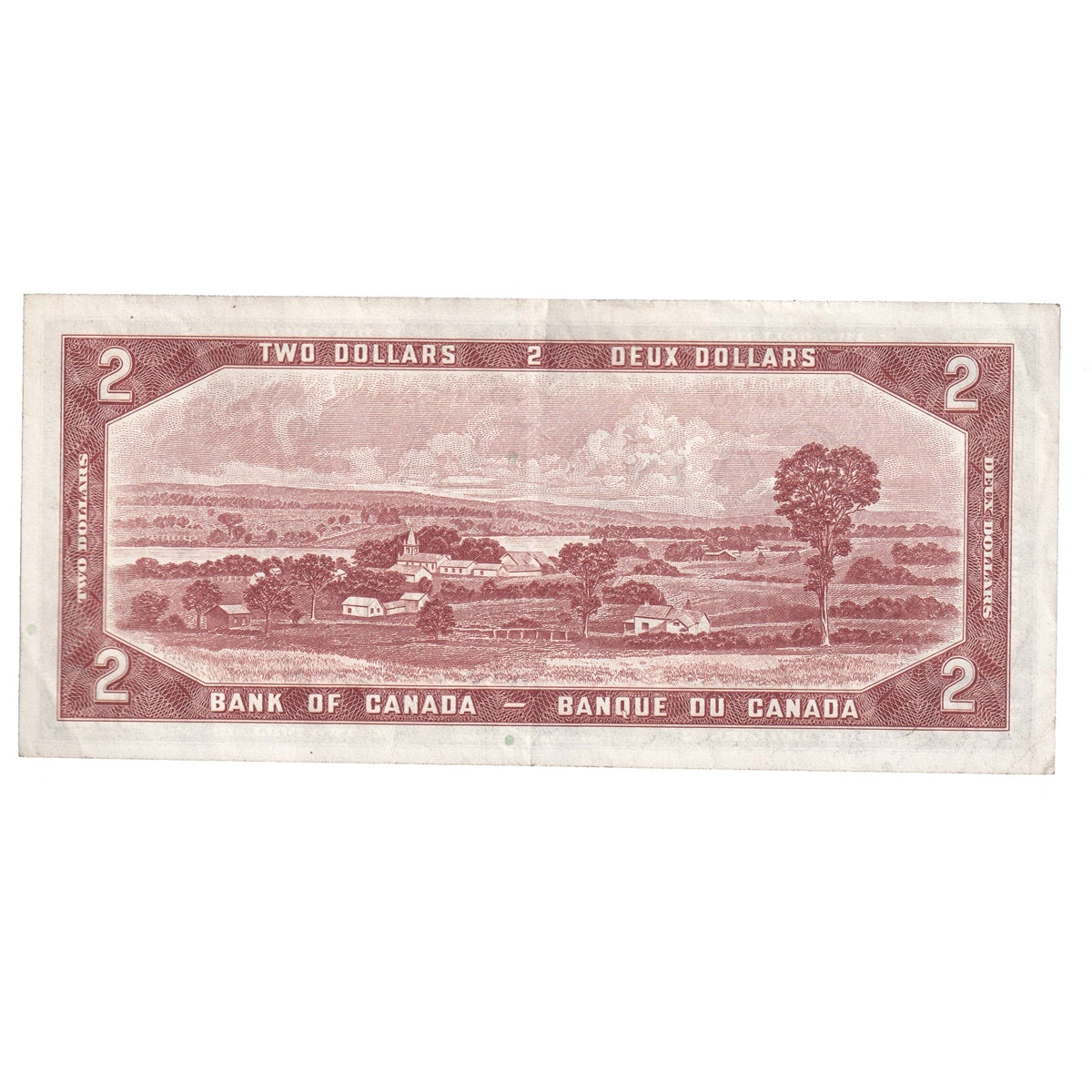 BC-38b 1954 Canada $2 Beattie-Rasminsky, C/R, Extra Fine (EF40)